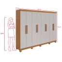 Ver imagem 5 de Guarda-Roupa Casal 8 Portas Easy Slim com Pés