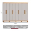 Ver imagem 4 de Guarda-Roupa Casal 8 Portas Easy Slim com Pés