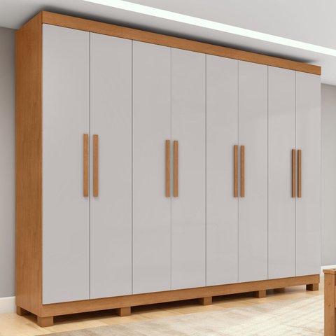 Guarda-Roupa Casal 8 Portas Easy Slim com Pés