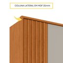 Ver imagem 7 de Quarto Casal Completo Guarda-Roupa 6 Portas e Cômoda 4 Gavetas Ripado Nova York e Cama Queen Mônaco Bege/Cinamomo/Off White