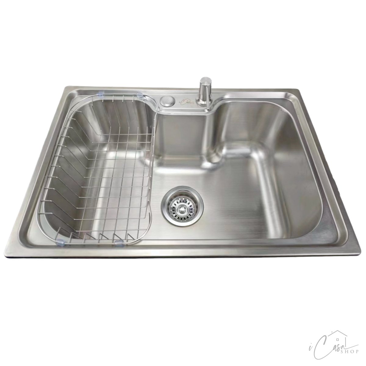 Cuba Gourmet Retangular com Acessórios em Aço Inox Escovado 60x42x21,5cm - 4