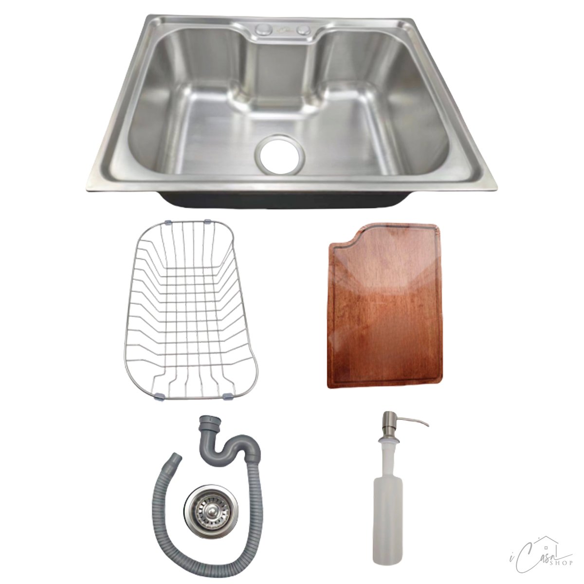 Cuba Gourmet Retangular com Acessórios em Aço Inox Escovado 60x42x21,5cm - 2