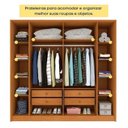 Ver imagem 6 de Quarto Casal Guarda-roupa 6 Portas Ripado Nova York e Cama Box Queen Mônaco com Cabeceira Ajustável
