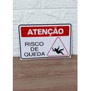 Ver imagem 3 de Placa de Sinalização Atenção Risco de Queda 20 X 30 Cm