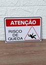Ver imagem 3 de Placa de Sinalização Atenção Risco de Queda 20 X 30 Cm