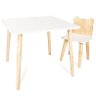 Conjunto Infantil Urso em Madeira Pinus - Mesa + Cadeira - 1