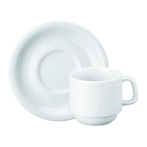 Jogo 48 Xícaras de Chá 200ml com Pires Porcelana Schmidt