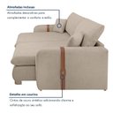 Ver mais imagens de Sofá Cama Retrátil e Reclinável 3 Lugares Bouclé Bege França 230cm Yescasa