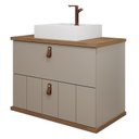 Ver imagem 2 de Gabinete de Banheiro Milano 80 com Espelho Gota Cappuccino/freijo - Mgm