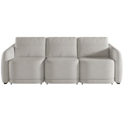 Sofá Cama para Sala de Estar 3 Lugares 276cm Montserrat K01 Bouclê Creme - Lyam Decor - 6