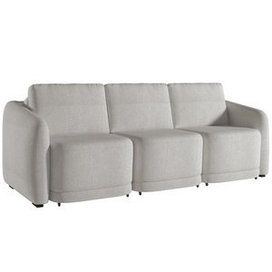 Sofá Cama para Sala de Estar 3 Lugares 276cm Montserrat K01 Bouclê Creme - Lyam Decor