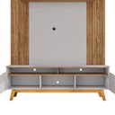 Ver imagem 6 de Estante para TV e Home Theater até 75 Polegadas 180CMX197CM Pés em Madeira Maciça Atalaia X Marrom