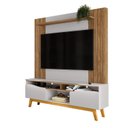Ver imagem 2 de Estante para TV e Home Theater até 75 Polegadas 180CMX197CM Pés em Madeira Maciça Atalaia X Marrom