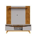 Ver imagem 5 de Estante para TV e Home Theater até 75 Polegadas 180CMX197CM Pés em Madeira Maciça Atalaia X Marrom
