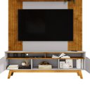 Ver imagem 6 de Estante para TV e Home Theater até 75 Polegadas 180CMX197CM Pés em Madeira Maciça Atalaia X Marrom