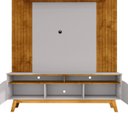 Ver imagem 7 de Estante para TV e Home Theater até 75 Polegadas 180CMX197CM Pés em Madeira Maciça Atalaia X Marrom