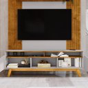 Ver imagem 4 de Estante para TV e Home Theater até 75 Polegadas 180CMX197CM Pés em Madeira Maciça Atalaia X Marrom