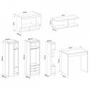 Ver imagem 4 de Quarto Completo Solteiro Modulado Infinity Macadâmia/blush Line - Móveis Castro