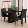 Mesa de Jantar com Vidro 4 Cadeiras Sícilia Imbuia/preto/preto - M.a Imbuia/preto/preto 06 - 1
