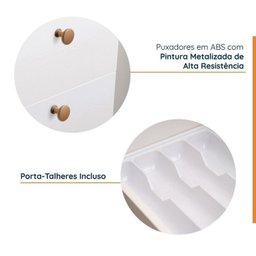 Cozinha Modulada 4 Peças 3 Aéreos 1 Balcão Arizona Cabecasa Madeiramadeira - 5