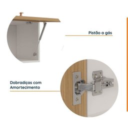 Cozinha Modulada 4 Peças 3 Aéreos 1 Balcão Arizona Cabecasa Madeiramadeira - 7