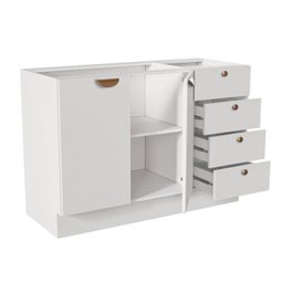Cozinha Modulada 4 Peças 3 Aéreos 1 Balcão Arizona Cabecasa Madeiramadeira - 8