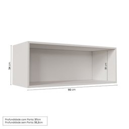 Cozinha Modulada 4 Peças 3 Aéreos 1 Balcão Arizona Cabecasa Madeiramadeira - 15