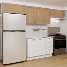Cozinha Modulada 4 Peças 3 Aéreos 1 Balcão Arizona Cabecasa Madeiramadeira - 1