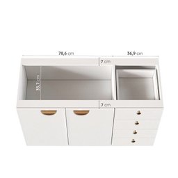 Cozinha Modulada 4 Peças 3 Aéreos 1 Balcão Arizona Cabecasa Madeiramadeira - 10