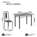 Ver imagem 4 de Conjunto de Mesa Tubular 020 100cm x 60cm Tampo com 4 Cadeiras Lívia Prata/Preto