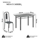 Ver imagem 4 de Conjunto de Mesa Tubular 020 100cm X 60cm Tampo com 4 Cadeiras Lívia