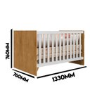 Ver imagem 3 de Berço Sofá e Mini Cama 76x133x76 cm Jujuba Marrom/Nature/Branco