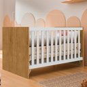 Ver imagem 1 de Berço Sofá e Mini Cama 76x133x76 cm Jujuba Marrom/Nature/Branco