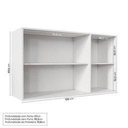 Cozinha Modulada 3 Peças 2 Aéreos 1 Balcão Arizona Cabecasa Madeiramadeira - 12