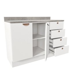 Cozinha Modulada 3 Peças 2 Aéreos 1 Balcão Arizona Cabecasa Madeiramadeira - 8