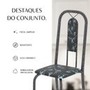 Ver imagem 6 de Conjunto de Mesa Tubular 020 100cm x 60cm Tampo com 4 Cadeiras Lívia Prata/Preto
