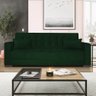 Sofá Cama 3 Lugares Jobim Suede Verde - Amarena Móveis - 1