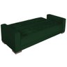Sofá Cama 3 Lugares Jobim Suede Verde - Amarena Móveis - 4