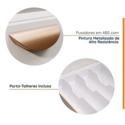 Cozinha Modulada 4 Peças 2 Aéreos 2 Balcões Arizona Cabecasa Madeiramadeira - 4