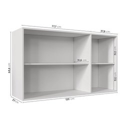 Cozinha Modulada 4 Peças 2 Aéreos 2 Balcões Arizona Cabecasa Madeiramadeira - 13