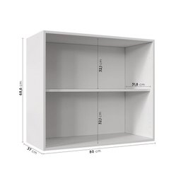 Cozinha Modulada 4 Peças 2 Aéreos 2 Balcões Arizona Cabecasa Madeiramadeira - 15