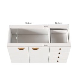 Cozinha Modulada 4 Peças 2 Aéreos 2 Balcões Arizona Cabecasa Madeiramadeira - 9