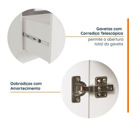 Cozinha Modulada 4 Peças 2 Aéreos 2 Balcões Arizona Cabecasa Madeiramadeira - 6
