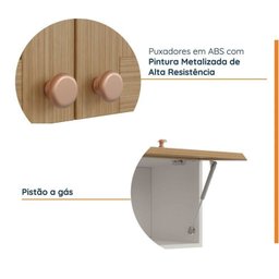 Cozinha Modulada 4 Peças 2 Aéreos 2 Balcões Arizona Cabecasa Madeiramadeira - 7