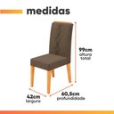 Ver imagem 4 de Conjunto Sala de Jantar Mesa Tampo em Vidro 1,80m Vick 6 Cadeiras Tati