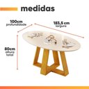 Ver imagem 3 de Conjunto Sala de Jantar Mesa Tampo em Vidro 1,80m Vick 6 Cadeiras Tati