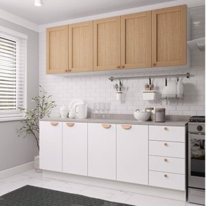 Cozinha Modulada 4 Peças 2 Aéreos 2 Balcões Arizona Cabecasa Madeiramadeira