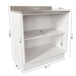 Cozinha Modulada 4 Peças 2 Aéreos 2 Balcões Arizona Cabecasa Madeiramadeira - 12