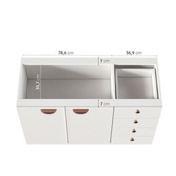 Cozinha Modulada 4 Peças 2 Aéreos 2 Balcões Arizona Cabecasa Madeiramadeira - 9