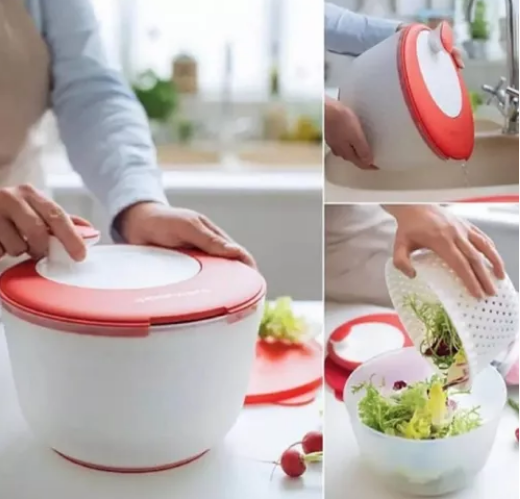 Tupperware Centrífuga Secadora de Salada Plus 3,9 Litros Importada Tupperware Centrífuga Secadora de - 3